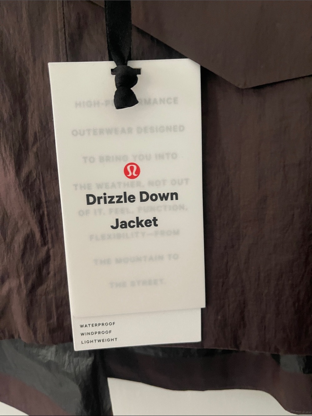 lululemon athletica Lightweight Hooded Rain Jacket - Brown - Picture 2 of 4